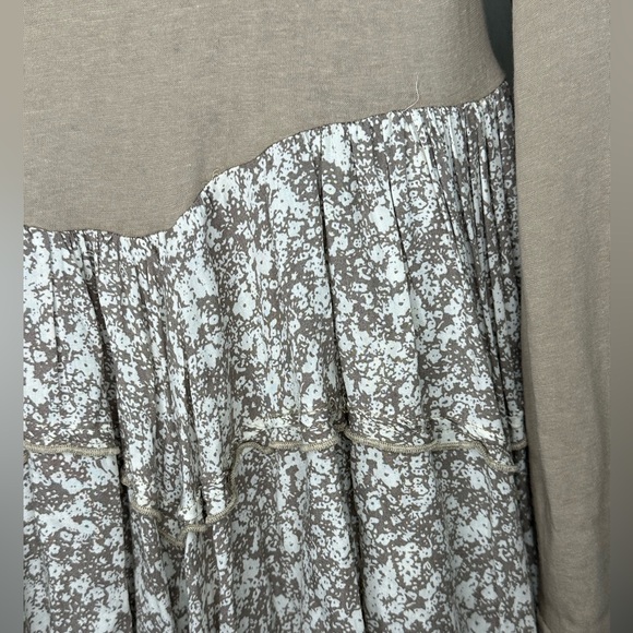 Easel Oversized Mixed Print Floral Boho Top - Picture 2 of 6